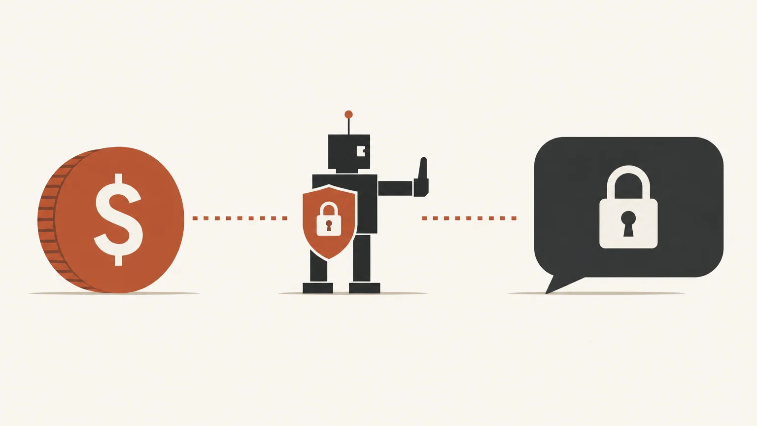 Illustration of a membership bot gate between payment and a private Telegram room
